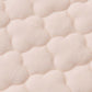 SOGA 2X Beige 183cm Wide Mattress Cover Thick Quilted Fleece Stretchable Clover Design Bed Spread Sheet Protector with Pillow Covers