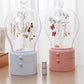 SOGA 2X Pink 360 Degree Rotating 2 Layered Jewelry Storage Box Waterproof Dustproof Accessories Organiser