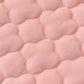 SOGA Pink 183cm Wide Mattress Cover Thick Quilted Fleece Stretchable Clover Design Bed Spread Sheet Protector with Pillow Covers