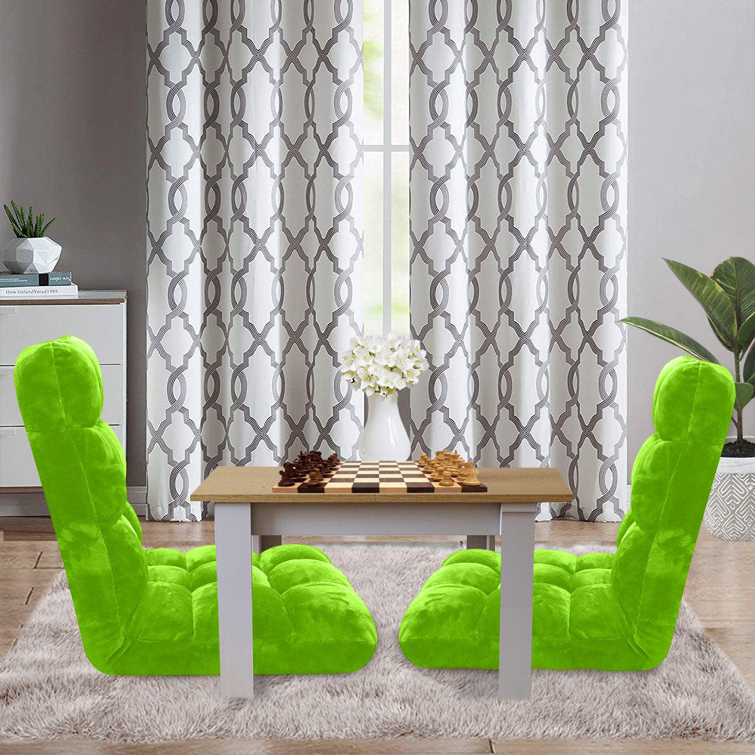 SOGA 4X Floor Recliner Folding Lounge Sofa Futon Couch Folding Chair Cushion Green
