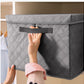 SOGA 2X Large Grey Non-Woven Diamond Quilt Grid Fabric Storage / Organizer Box