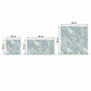 SOGA Peel & Stick Floor and Wall Tiles 60 x 60cm 10 Pack Jade Faux Marble
