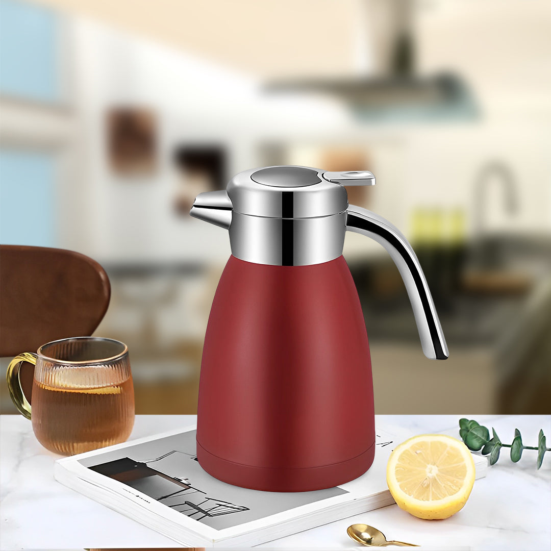 SOGA 2.2L Stainless Steel Insulated Vacuum Flask Water Bottle Red