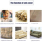 SOGA 4-Seater Feather Print Sofa Cover Couch Protector High Stretch Lounge Slipcover Home Decor
