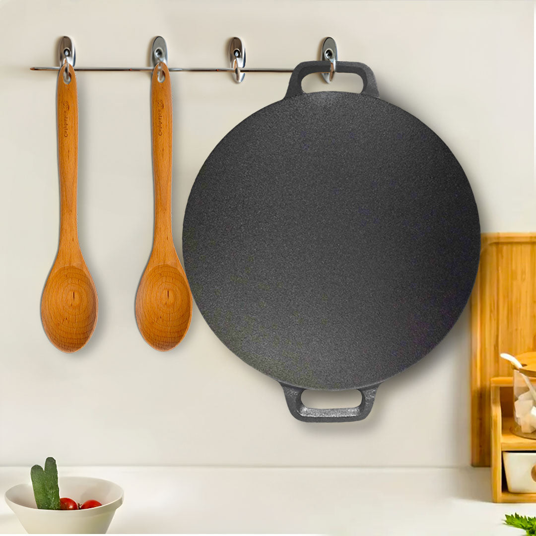 SOGA 40X33cm Cast Iron Induction Crepes Pan Baking Cookie Pancake Pizza Bakeware
