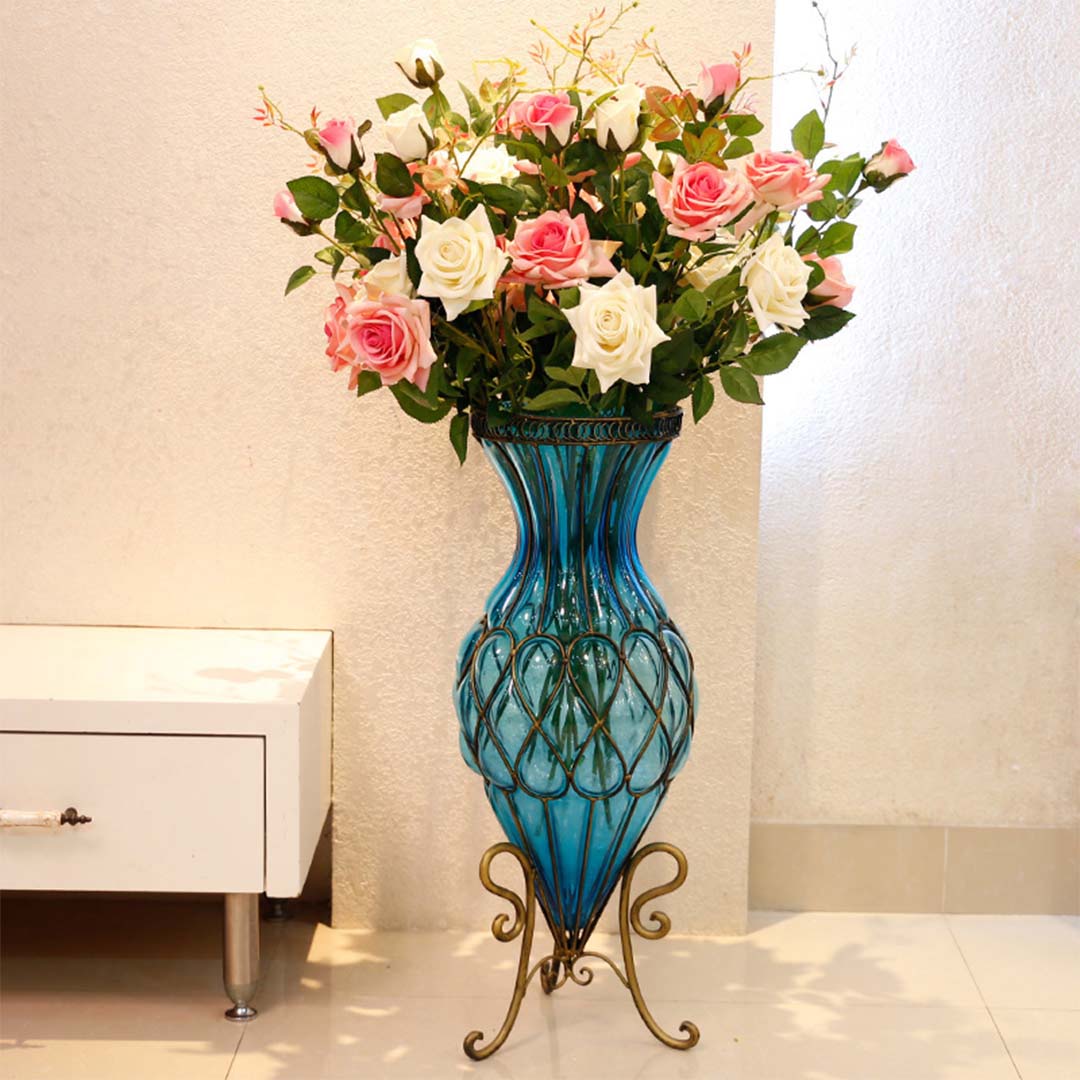 SOGA 12pcs Artificial Silk Flower Fake Rose Bouquet Table Decor Pink