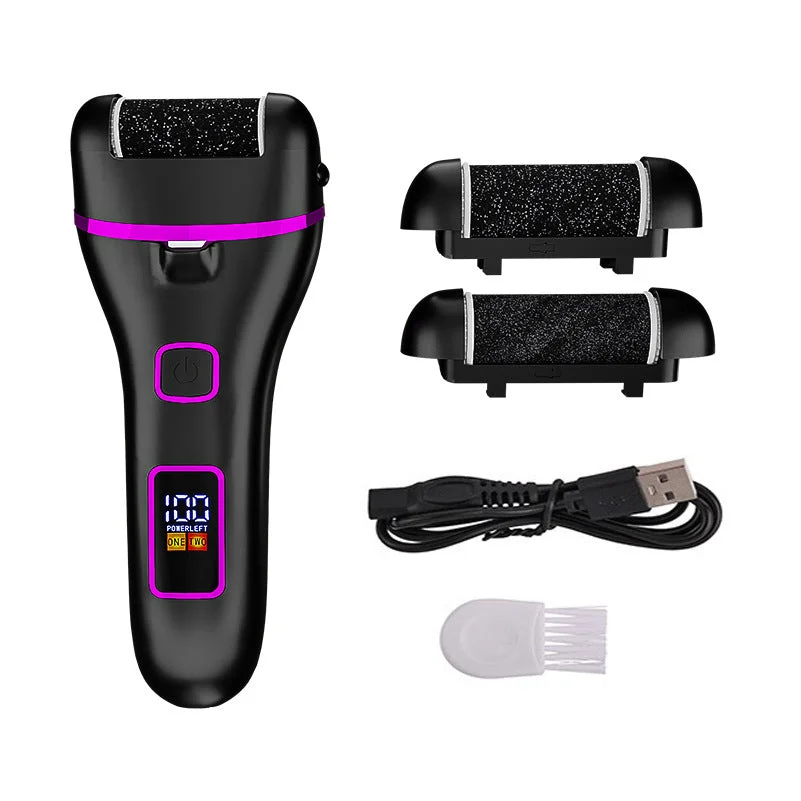017 Black Electric Foot Callus Remover - Rechargeable