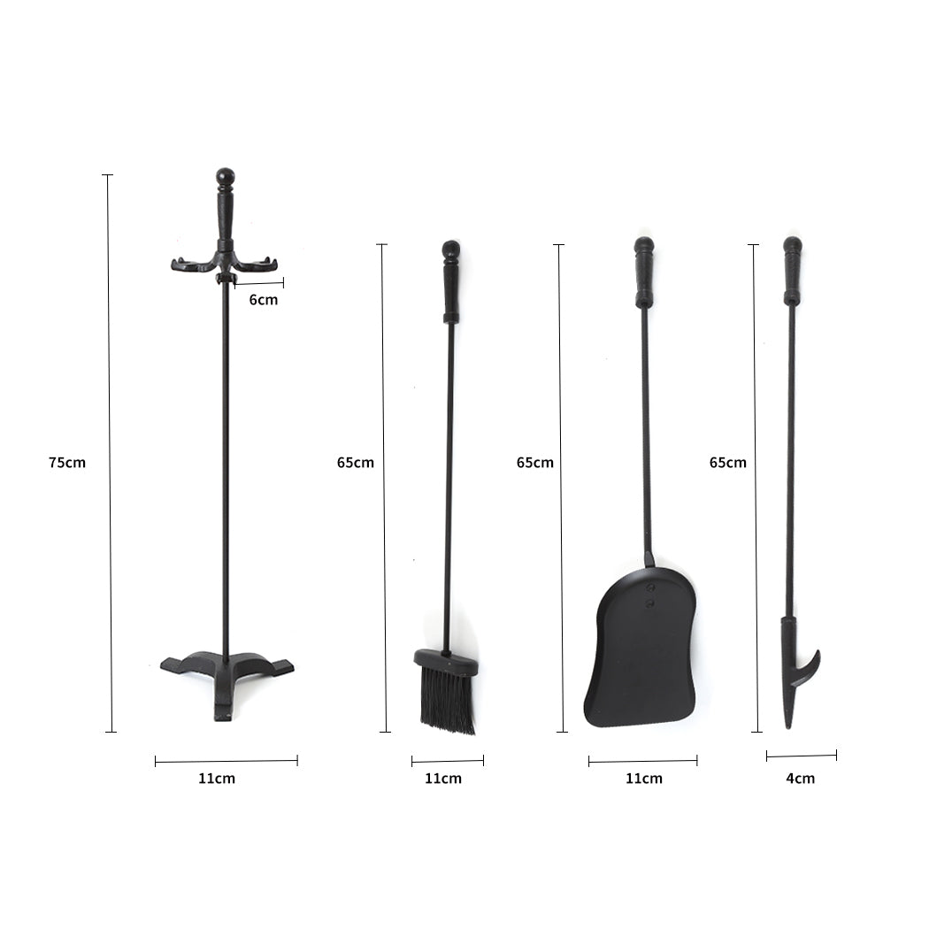Traderight Fireplace Tool Set 4 PC Fire