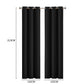 2x Blockout Curtains Panels 3 Layers Black