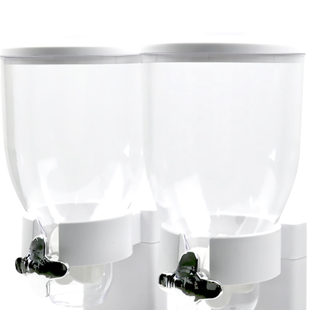 TOQUE Double Cereal Dispenser Dry Food White