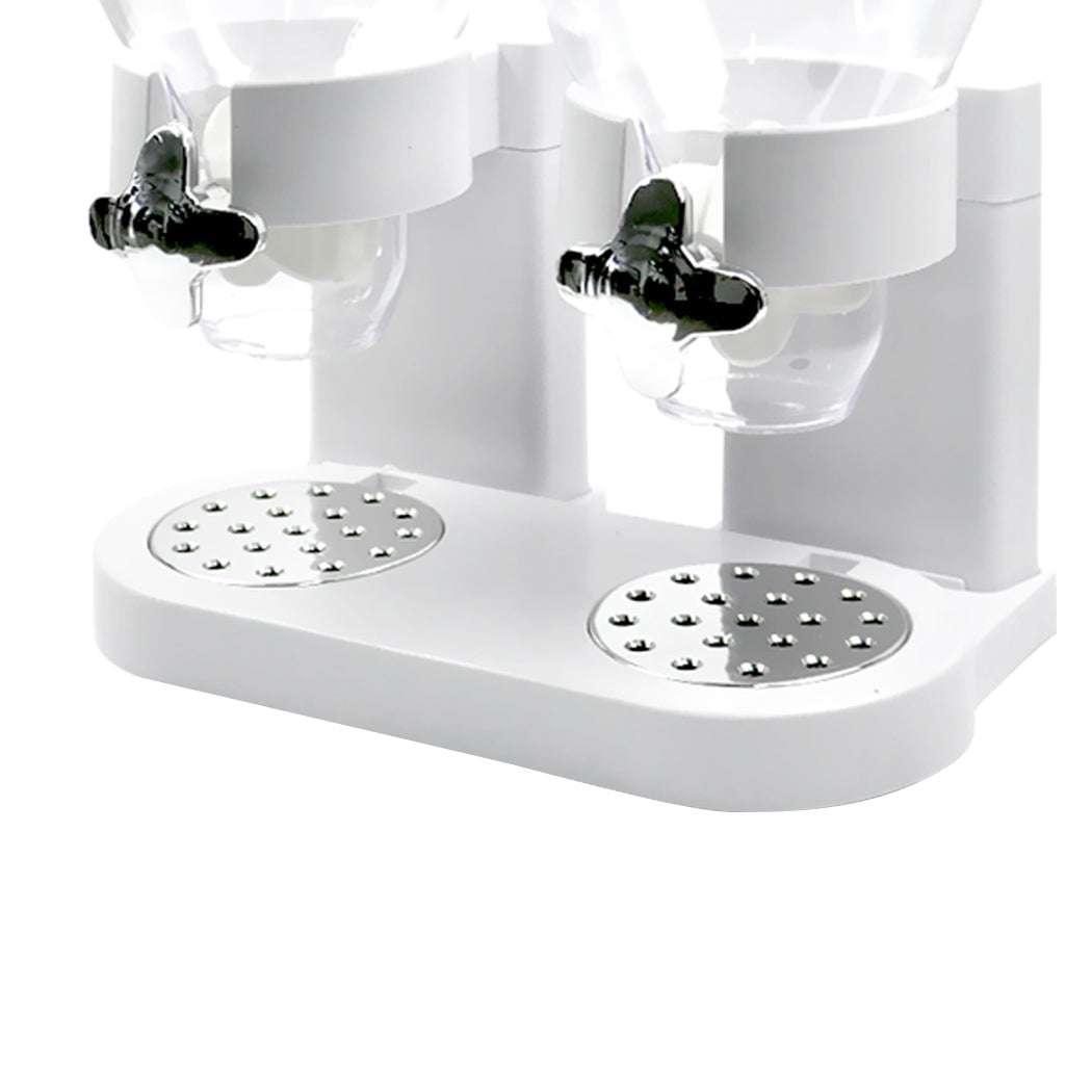 TOQUE Double Cereal Dispenser Dry Food White