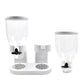 TOQUE Double Cereal Dispenser Dry Food White