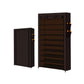 Levede 10 Tier Shoe Rack Portable Storage Brown