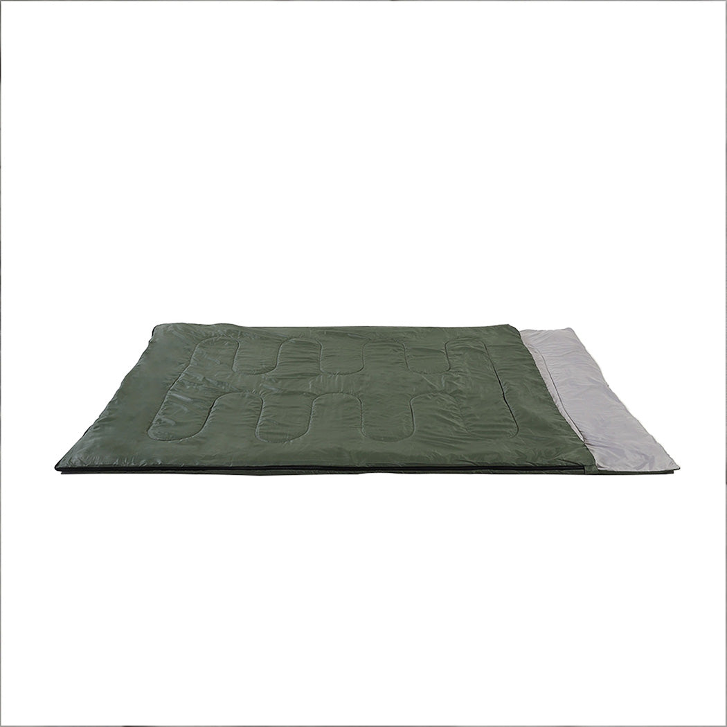 Mountview Sleeping Bag Double Bags Outdoor Army Green