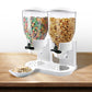 TOQUE Double Cereal Dispenser Dry Food White