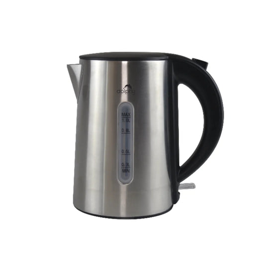 1.0L Brushed Silver Stainless Steel Kettle - Appliances >