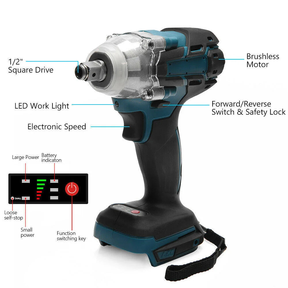 1/2’’ Cordless Impact Wrench Brushless Rattle Gun