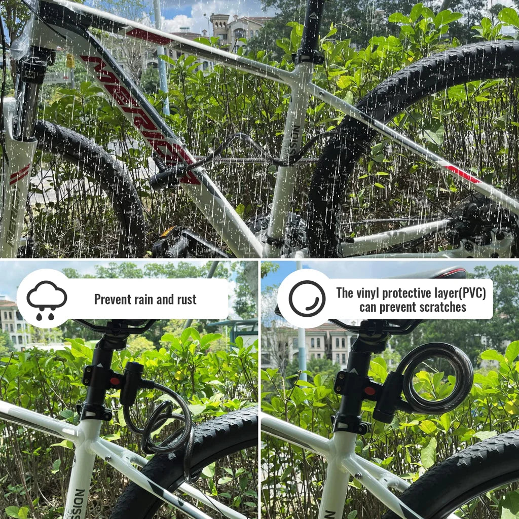 1.2m 2 Keys Bicycle Lock Bike Cable Locks Motorcycle Lock