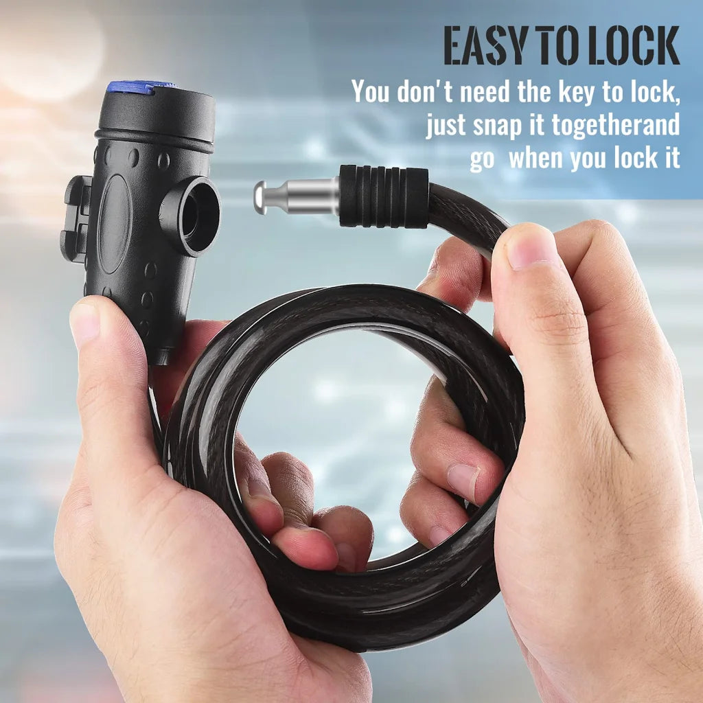 1.2m 2 Keys Bicycle Lock Bike Cable Locks Motorcycle Lock