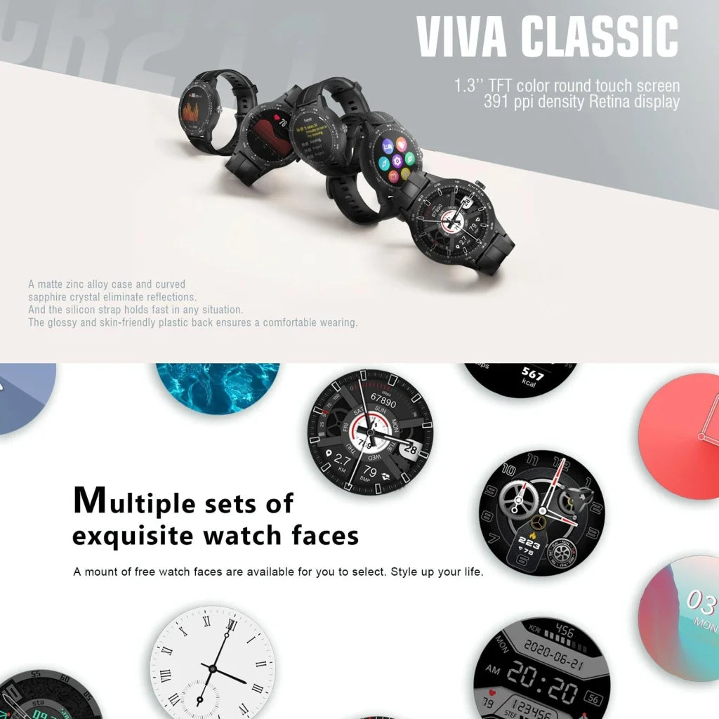 1.3 Inch Tft Smart Watch Sleep Heart Oxygen Monitoring 5Atm