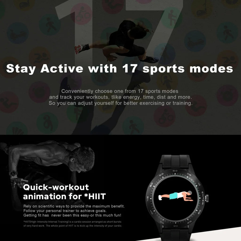 1.3 Inch Tft Smart Watch Sleep Heart Oxygen Monitoring 5Atm