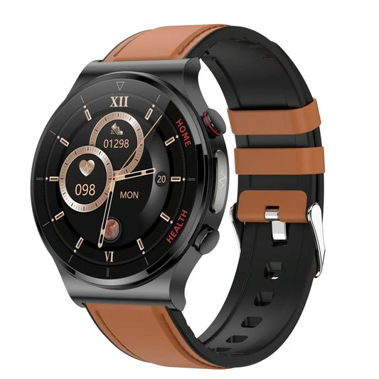 1.32 Inch Screen Leather Watch Strap Smart Health Watch