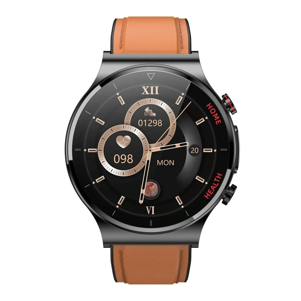 1.32 Inch Screen Leather Watch Strap Smart Health Watch
