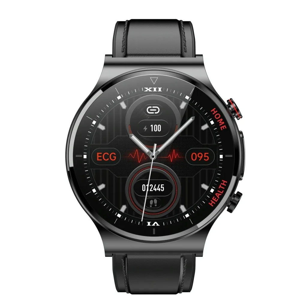 1.32 Inch Screen Leather Watch Strap Smart Health Watch