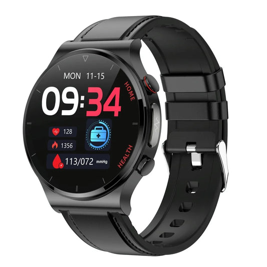 1.32 Inch Screen Leather Watch Strap Smart Health Watch