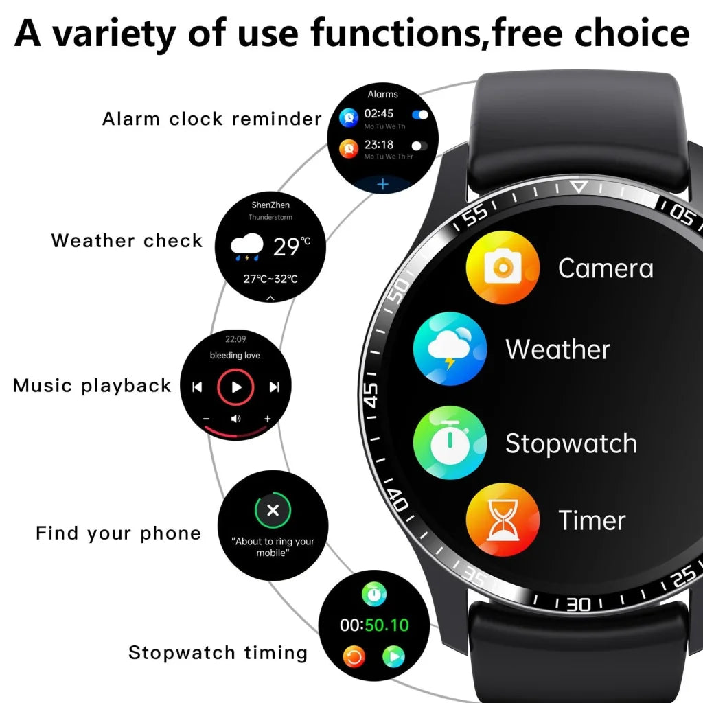 1.35 Inch Smart Watch Bluetooth Calls Health Monitoring