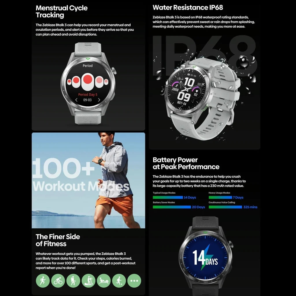1.39 Inch Screen Voice Calling Smart Watch Support Heart