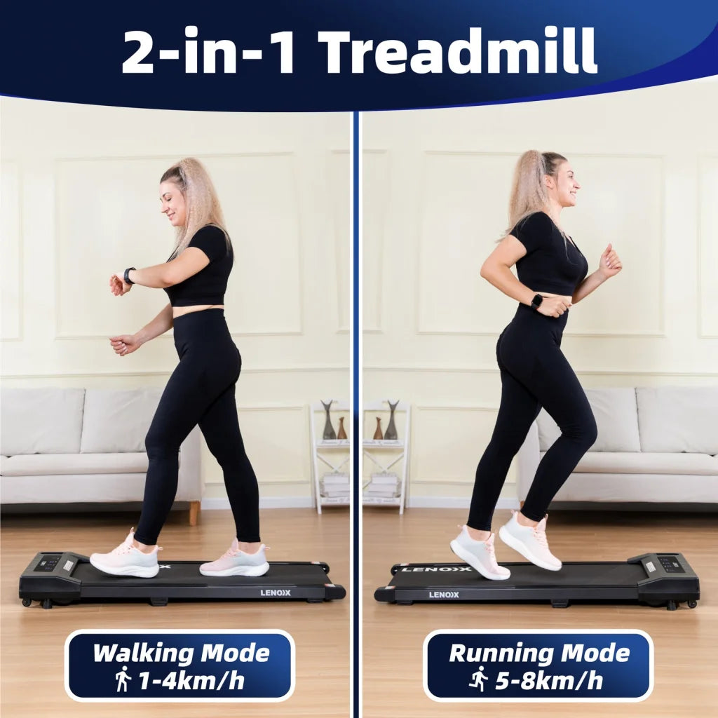 1.5 HP Electric Walking Pad Treadmill with Remote Control