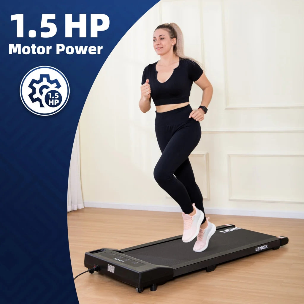 1.5 HP Electric Walking Pad Treadmill with Remote Control