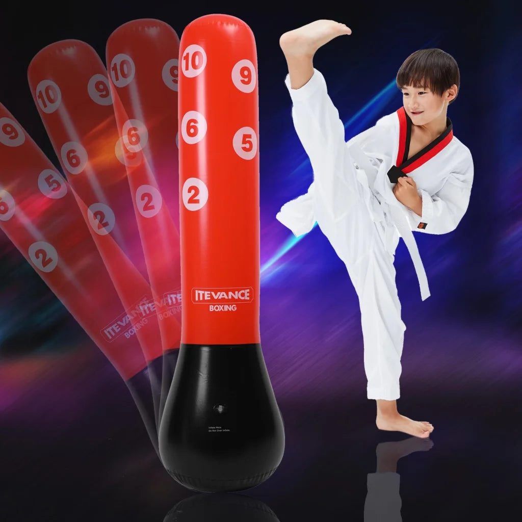 1.55M Vertical Inflatable Punching Bag For Kids - Pvc
