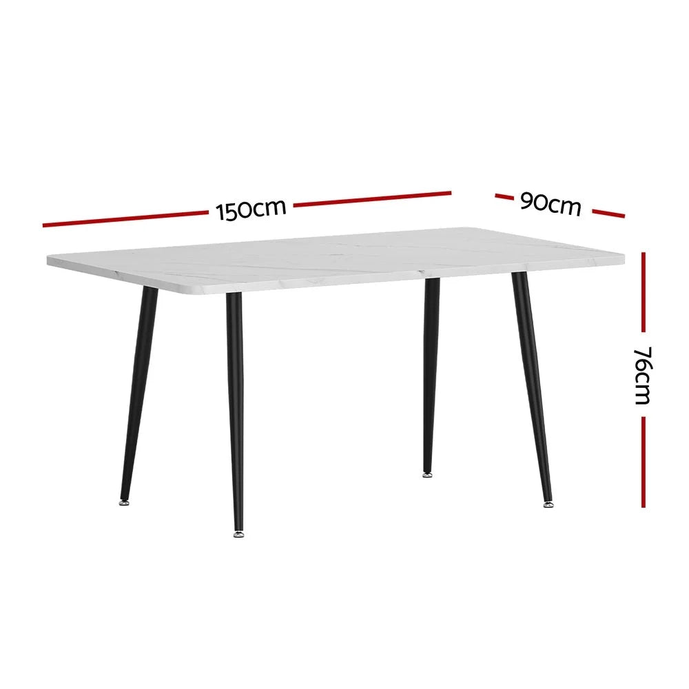 Marble 5m dining table set with outdoor table frame and parasol hole
