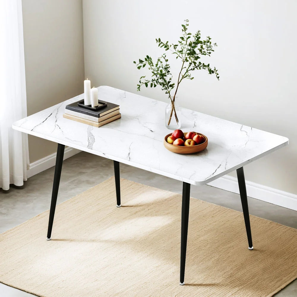 Marble 5m dining table set with patio dining surface and support frame