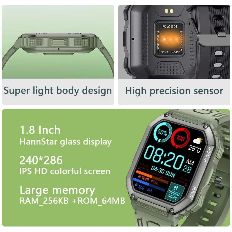 1.8 Inch Heart Rate Blood Pressure Monitoring Smart Calling