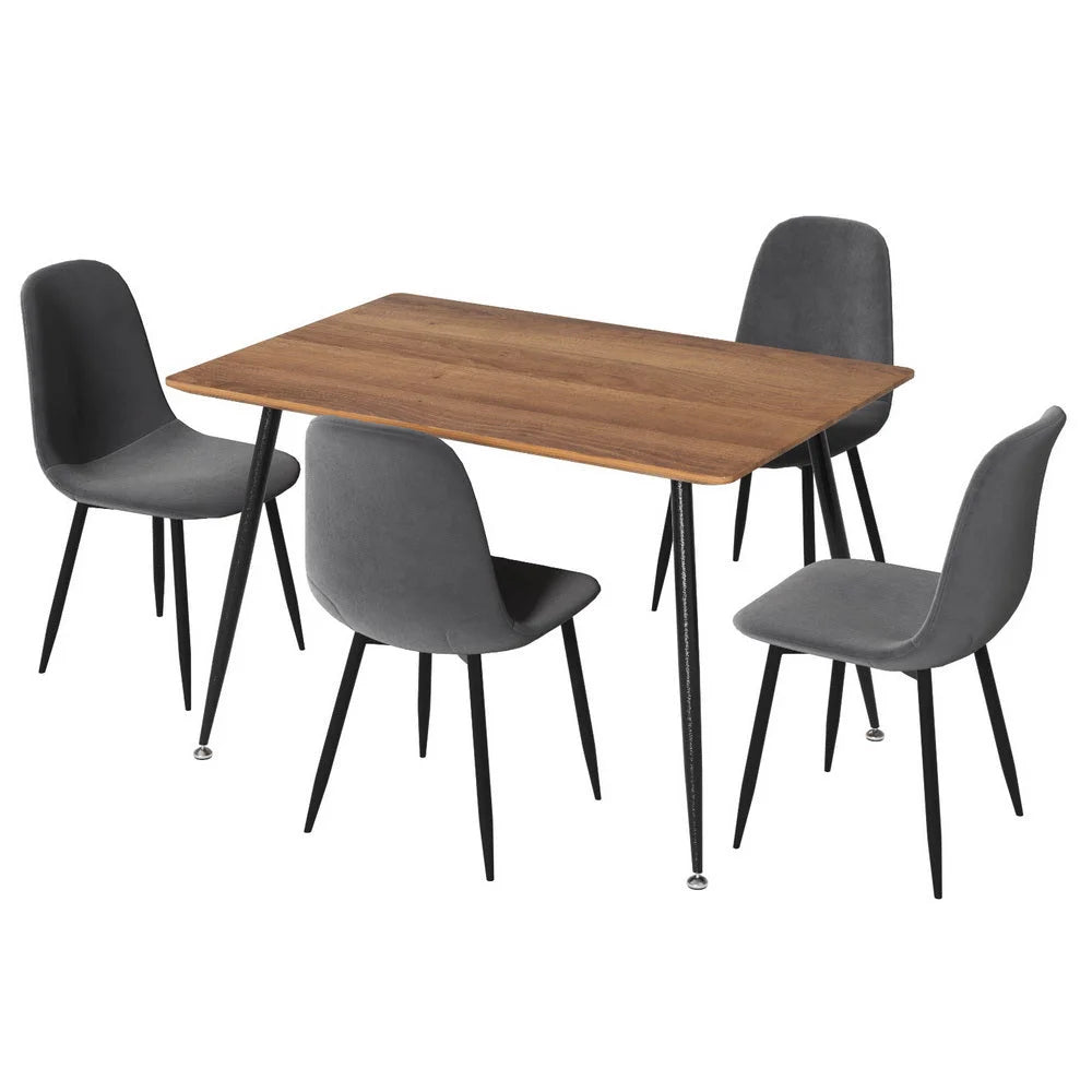 Grey metal dining chairs