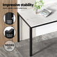 Marble dining chair set with counter-height legs and footrest