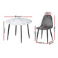 Grey dining table and chairs set