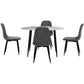 Grey dining table and chairs set