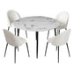 White dining table and chairs set