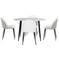 1 Artiss Dining Table and 4 Chairs Set Marble White from Home My Garden