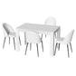 White dining table set