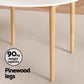 White wood dining chair set with seat padding and sturdy legs