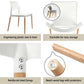 White wood dining chair set with counter-height legs and footrest