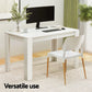 White wood dining table set
