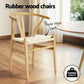 Wood dining table with side profile shown