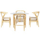 Dining table with chairs wishbone