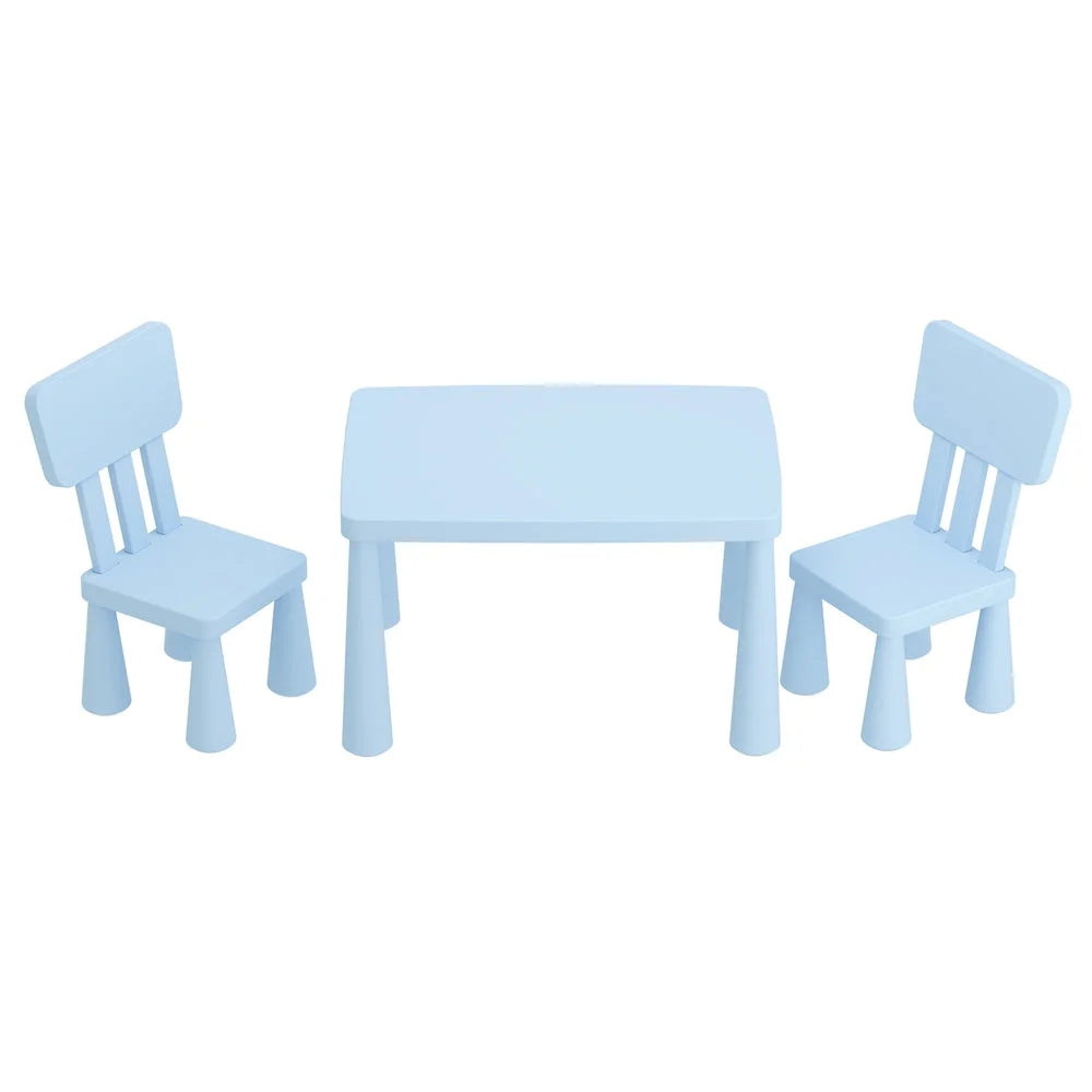 Keezi Table And Chairs Set Blue Kids Tables